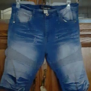 Mens blue jean shorts size 36